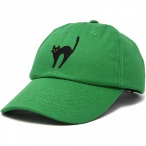 Baseball Caps Black Cat Hat Womens Halloween Baseball Cap - Kelly Green - CO18Z4Y48WE $13.49
