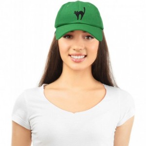 Baseball Caps Black Cat Hat Womens Halloween Baseball Cap - Kelly Green - CO18Z4Y48WE $13.49