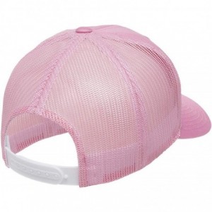 Baseball Caps Yupoong Retro Trucker Snapback Cap - Mesh Back- Adjustable Ballcap w/Hat Liner - Pink - CX18H2NX722 $15.58