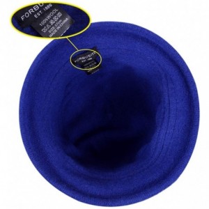 Bucket Hats Womens Bucket Hat for Winter 100% Wool Chemo Cap for Cancer Patient C021 - Blue - CP18AQXO5XZ $13.26