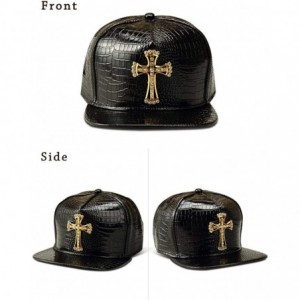 Baseball Caps Hip Hop Hat-Diamond Cross Crocodile Adjustable Snapback Hat Flat-Brimmed Hat Baseball Caps Rock Cap for Men Wom...