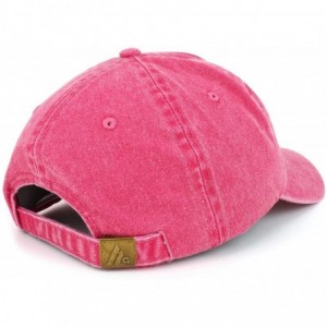 Baseball Caps I Miss Obama Embroidered Pigment Dyed Cotton Baseball Cap - Fuchsia - CL18SSAGSYM $17.01