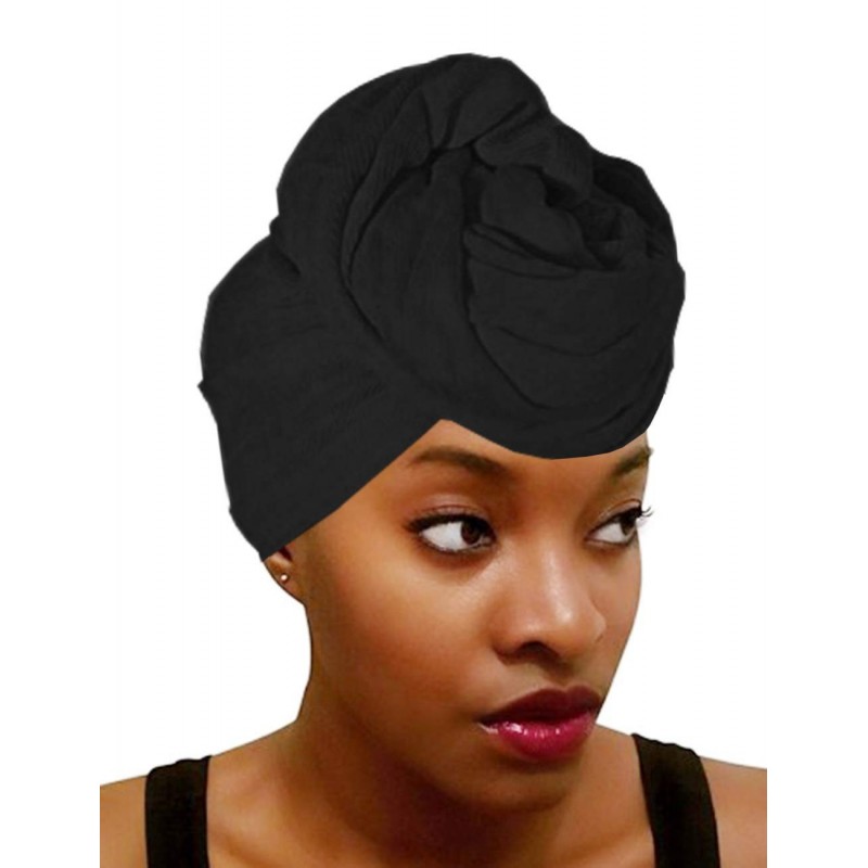 Headbands Hair Scarf Turban-Women Headwrap Summer Thin Fashion Headwear Hair Accessories Black - "1pcs Black (75"" X 39"")" -...