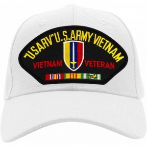 Baseball Caps USARV - US Army Vietnam Veteran Hat/Ballcap Adjustable One Size Fits Most - White - C718RU8NXA9 $18.24