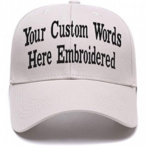 Baseball Caps Custom Embroidered Baseball Cap Personalized Snapback Mesh Hat Trucker Dad Hat - Beige - C218HLRG2WZ $38.29