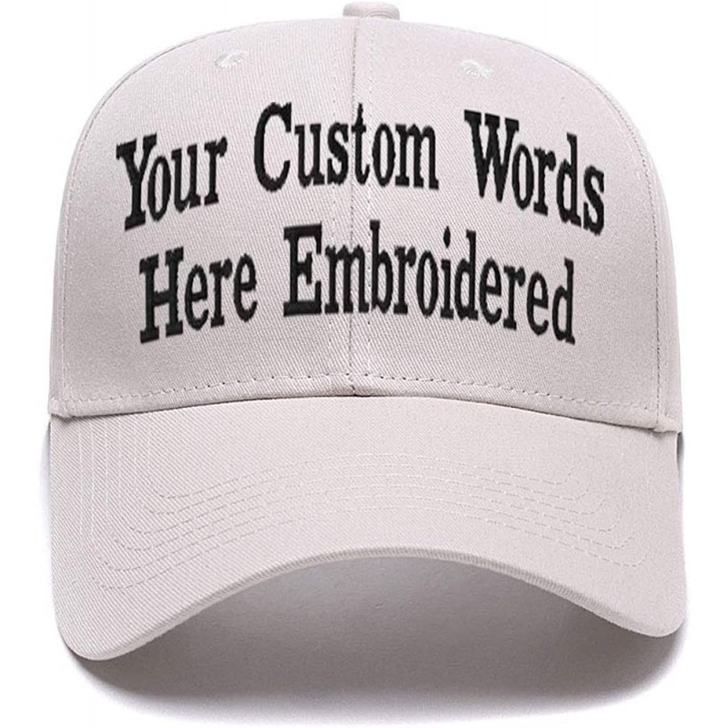 Baseball Caps Custom Embroidered Baseball Cap Personalized Snapback Mesh Hat Trucker Dad Hat - Beige - C218HLRG2WZ $19.57