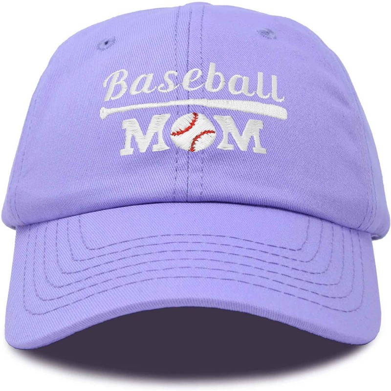 Baseball Caps Baseball Mom Women's Ball Cap Dad Hat for Women - Lavender - CB18K34L57C $19.68