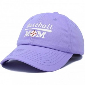 Baseball Caps Baseball Mom Women's Ball Cap Dad Hat for Women - Lavender - CB18K34L57C $19.68