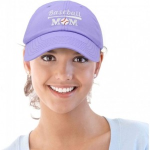 Baseball Caps Baseball Mom Women's Ball Cap Dad Hat for Women - Lavender - CB18K34L57C $19.68