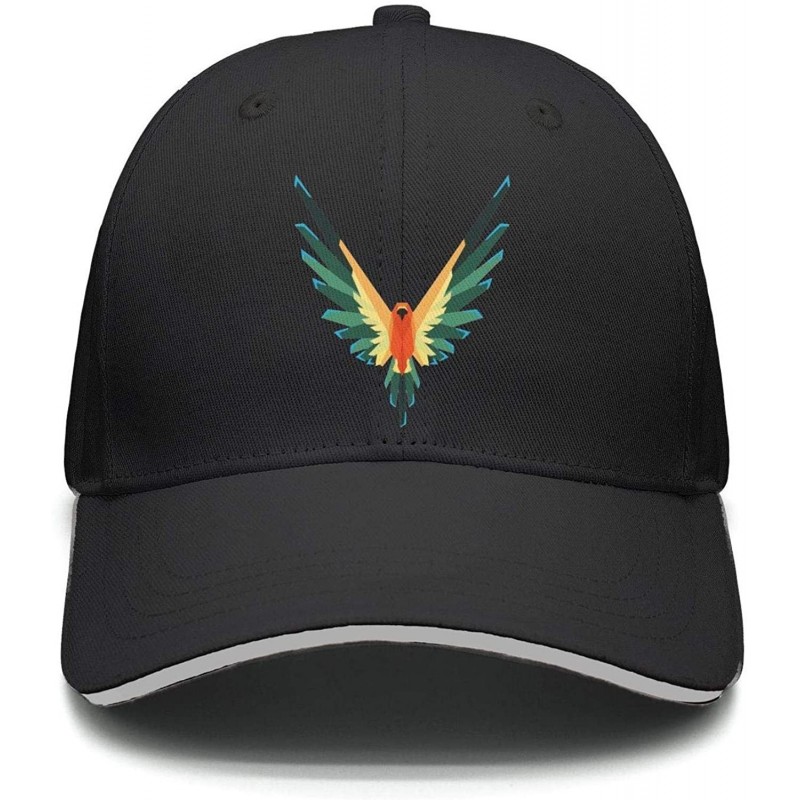 Baseball Caps Maverick Bird Logo Black Cap Hat One Size Snapback - 0logan Sun Conure-4 - C818LTDO4MQ $19.77