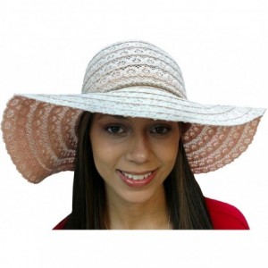 Sun Hats Floppy Stylish Sun Hats Bow and Leather Design - Style F - Rose - CM18RZ4W59S $13.93