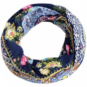 Skullies & Beanies Womens Floral Beanie Hat Chemo Cap Stretch Slouchy Turban Scarf Headwear - Blue - CY188E25W8U $6.85