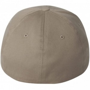 Baseball Caps Custom Name Embroidered 5001 V-Flex Twill Fitted Baseball Cap - Khaki - CG186MCI73T $18.86