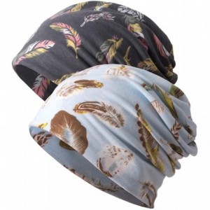 Skullies & Beanies Women's Slouchy Beanie Chemo Hat Baggy Sleep Cap Infinity Scarf - 2 Pack-i - CM18TU9TG7E $11.79