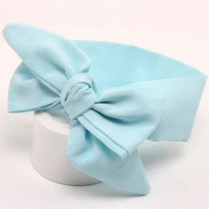 Berets Baby Girls Headband Elastics For Newborns Elastic Hair Head Band - Sky Blue - C812NTJR9C9 $5.74