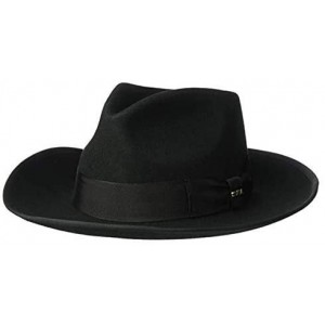 Fedoras Men's Wool Felt Zoot Hat - Black - CP1172ZWQZZ $43.45