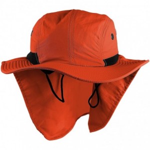 Sun Hats Headware Extreme Outdoor Condition Ear Neck Flap Protection Sun Hat - Neon Orange - CM186EIT388 $17.62