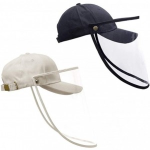 Baseball Caps Baseball Cap Women & Men- Fashion Sun Hat Removable Anti-Sunburn UV-Proof - Q-black+beige - CL198DUS7Q3 $18.91