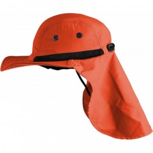 Sun Hats Headware Extreme Outdoor Condition Ear Neck Flap Protection Sun Hat - Neon Orange - CM186EIT388 $17.62