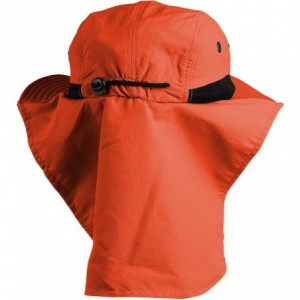 Sun Hats Headware Extreme Outdoor Condition Ear Neck Flap Protection Sun Hat - Neon Orange - CM186EIT388 $17.62