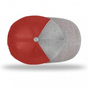 Baseball Caps KAG Leather Patch Back Mesh Hat - Heather Front / Red Mesh - CM18XKK56ZM $29.65