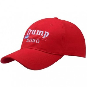 Baseball Caps Keep America Great Hat Donald Trump President 2020 Slogan with USA Flag Cap Adjustable Baseball Cap - CF18QRD6Q...