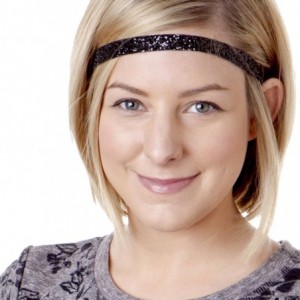 Headbands Women's Adjustable NO SLIP Skinny Bling Glitter Headband Multi 3pk (Black/Silver/Hot Pink) - CU11OJ2MI8T $18.06