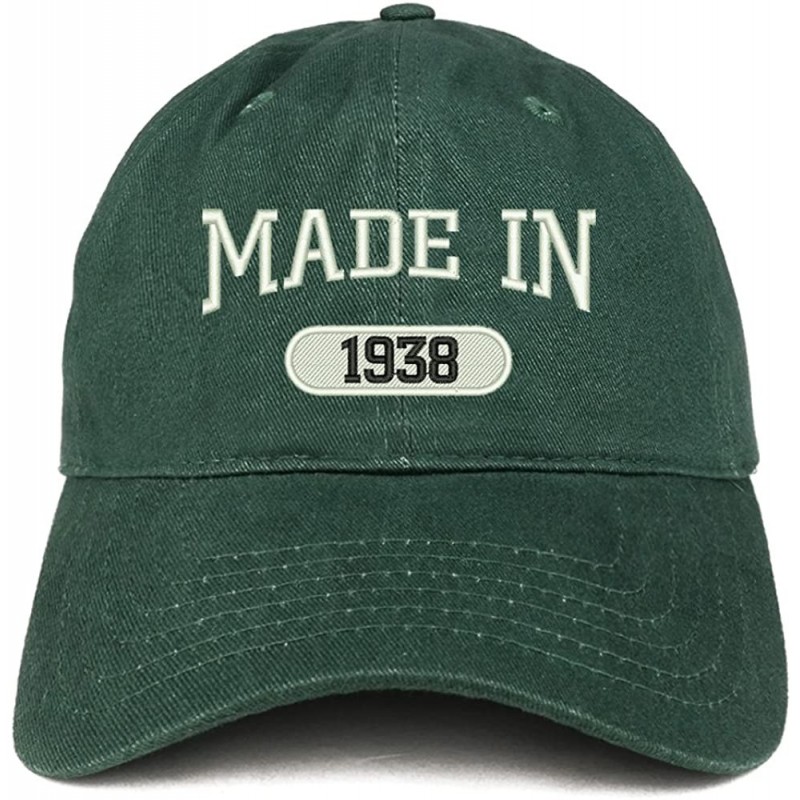 Baseball Caps Made in 1938 Embroidered 82nd Birthday Brushed Cotton Cap - Hunter - CA18C9T4646 $15.85