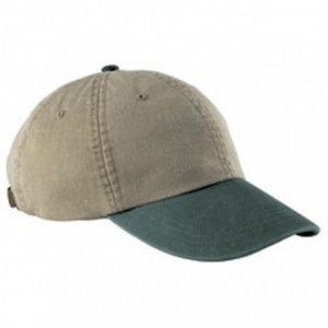 Baseball Caps 6-Panel Low-Profile Washed Pigment-Dyed Cap - Khaki/Forest - CK12NGG3UG3 $17.59