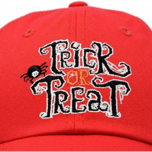 Baseball Caps Trick or Treat Hat Womens Halloween Baseball Cap - Red - CU18ZG6ZZZA $30.17