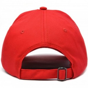 Baseball Caps Trick or Treat Hat Womens Halloween Baseball Cap - Red - CU18ZG6ZZZA $12.54