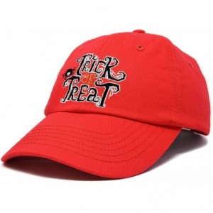 Baseball Caps Trick or Treat Hat Womens Halloween Baseball Cap - Red - CU18ZG6ZZZA $12.54