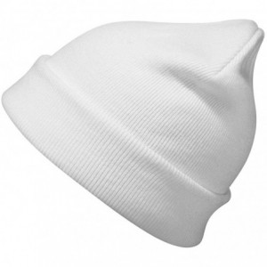 Skullies & Beanies Slouchy Winter Hats Knitted Beanie Caps Soft Warm Ski Hat - White - CS18WRZA208 $12.96