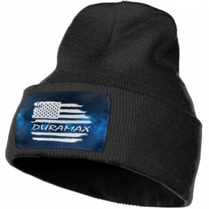Skullies & Beanies American Flag Duramax Winter Beanie Hat Knit Hat Cap for for Men & Women - Black - CO18LDULEWQ $32.35