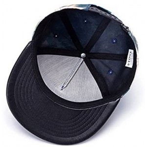 Baseball Caps 3D Galaxy Animal Starry Print Flatbill Visor Snapback Baseball Hat Neon Sign - H10-h10 - C6128TRYCKB $9.65