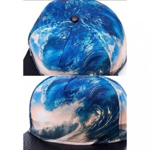 Baseball Caps 3D Galaxy Animal Starry Print Flatbill Visor Snapback Baseball Hat Neon Sign - H10-h10 - C6128TRYCKB $9.65