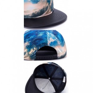 Baseball Caps 3D Galaxy Animal Starry Print Flatbill Visor Snapback Baseball Hat Neon Sign - H10-h10 - C6128TRYCKB $9.65