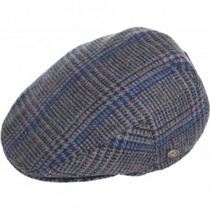 Newsboy Caps Men's Herringbone Wool Tweed Newsboy Ivy Cabbie Driving Hat - Iv1933 Blue - C012O5BP46R $19.13