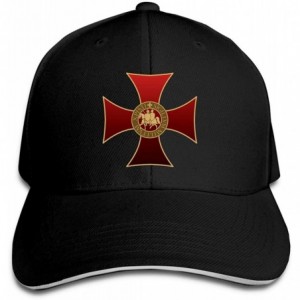 Baseball Caps Templar Knight Logo Unisex Hats Trucker Hats Dad Baseball Hats Driver Cap - Black - CC18NN9MTYZ $31.65