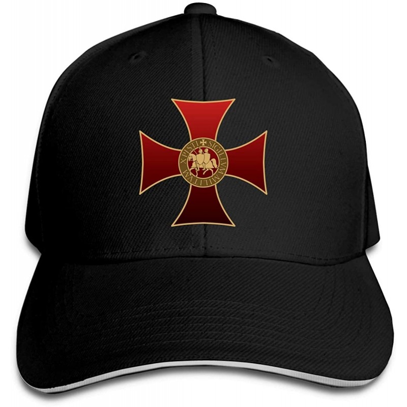 Baseball Caps Templar Knight Logo Unisex Hats Trucker Hats Dad Baseball Hats Driver Cap - Black - CC18NN9MTYZ $14.99