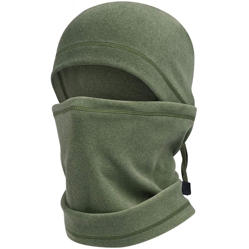Balaclavas Adjustable Hood Ski Mask Warm Face Cover Winter Cold Weather Balaclava Women Men - Olive Green - CB18Z5AKE7L $17.89