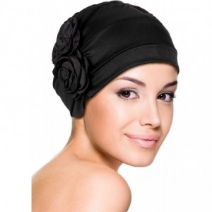 Skullies & Beanies Chemo Turban Headwear Flower Beanie Scarf Cap Head Wrap Hair Loss Hat for Cancer Patient - Black+gray+beig...