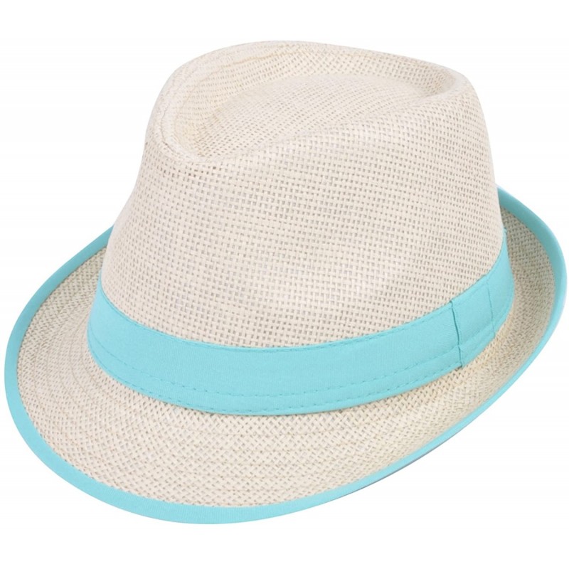 Fedoras Ladies Islander Light Fedora Hat - Turquiose - CT11EW33BYF $11.38