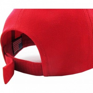 Baseball Caps Make America Great Again Our President Donald Trump Slogan with USA Flag Cap Adjustable Baseball Hat Red - CD18...