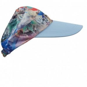 Baseball Caps Women's Visor Big Brim Quick Dry Open Top Hat UPF 50+ - Light Blue - CZ18G274Z23 $9.42