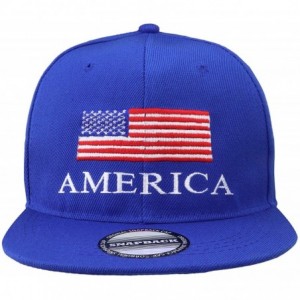 Baseball Caps USA American Flag Printed Baseball Cap Snapback Adjustable Size - America & Flag-royal - CY18HR4CT6K $7.92