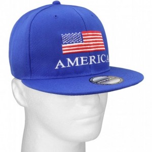 Baseball Caps USA American Flag Printed Baseball Cap Snapback Adjustable Size - America & Flag-royal - CY18HR4CT6K $7.92