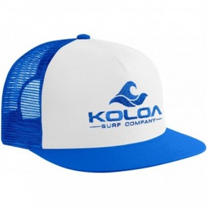 Baseball Caps Classic Mesh Back Trucker Hats - Royal/White With Royal Embroidered Logo - CK12JSI2LF3 $17.71