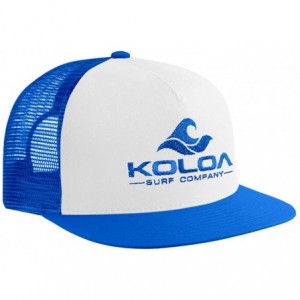 Baseball Caps Classic Mesh Back Trucker Hats - Royal/White With Royal Embroidered Logo - CK12JSI2LF3 $17.71