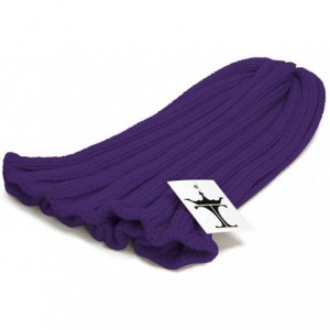 Skullies & Beanies Winter Ribbed Pocket Beanies - Purple - CI11PD1PY27 $9.29